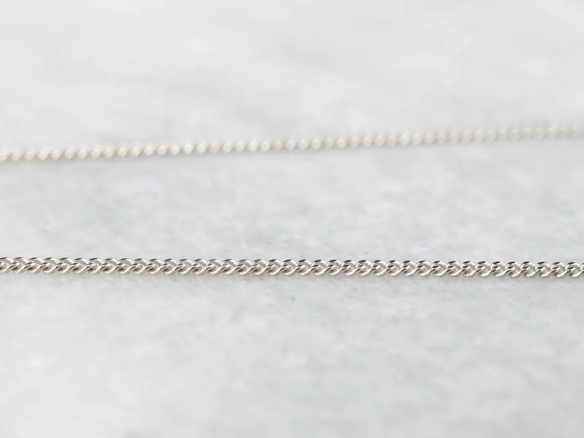 18K White Gold Curb Chain
