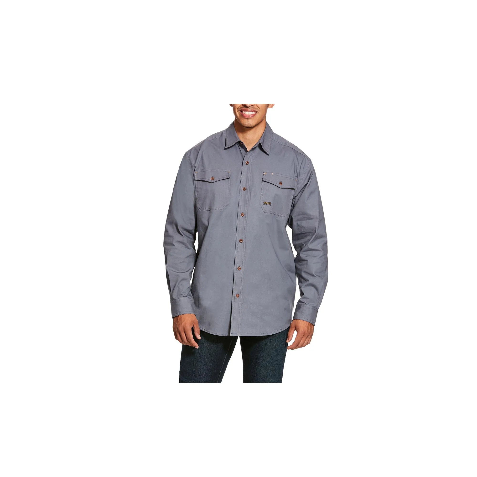 Ariat Rebar Made Tough DuraStretch Work Shirt Steel
