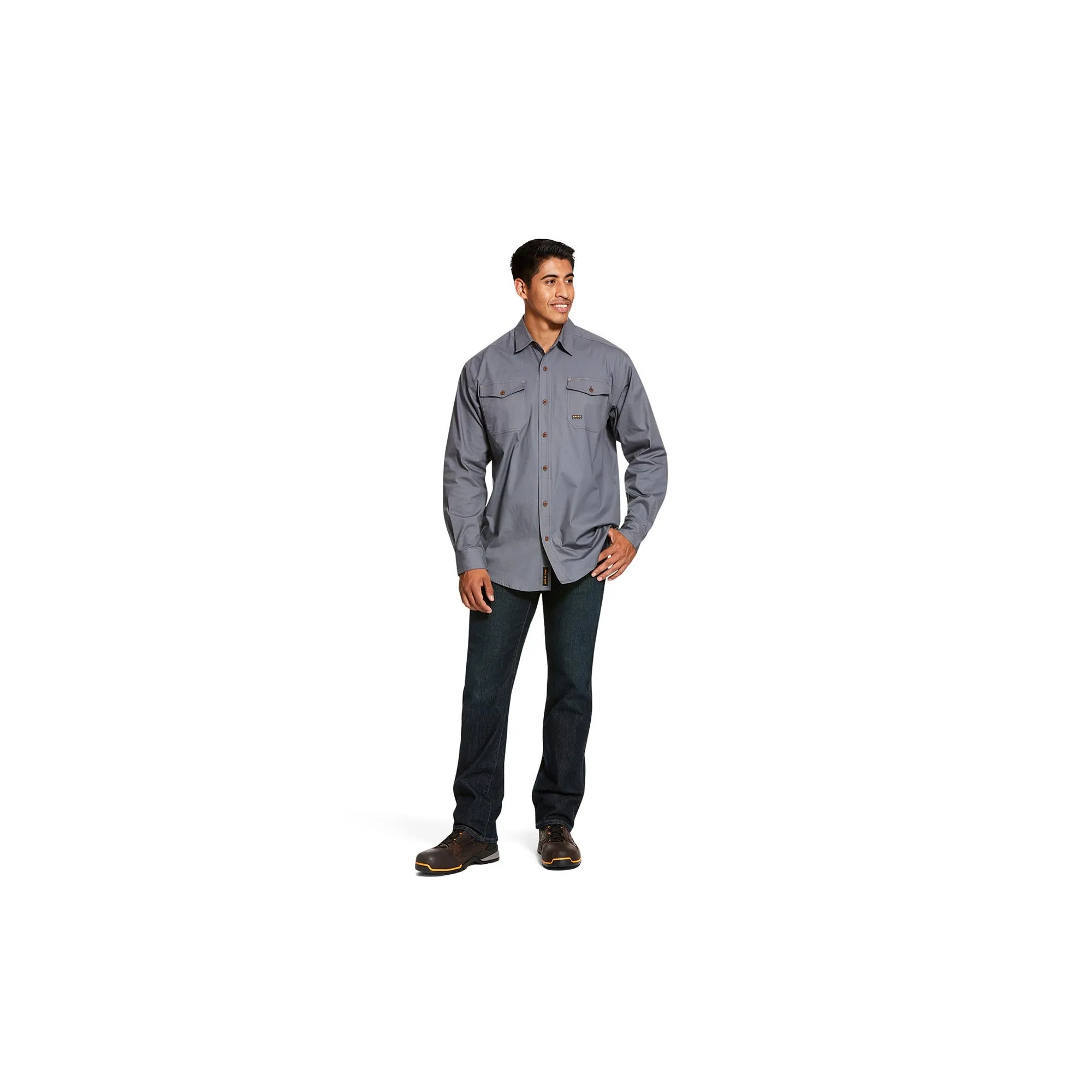 Ariat Rebar Made Tough DuraStretch Work Shirt Steel