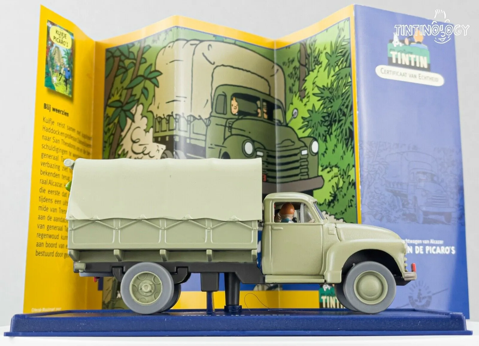 ATLAS TINTIN CAR # 62 Alcazar's Chevrolet Army Truck: Picaros Herge model 1/43