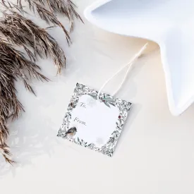 Christmas To From Tags Template, Printable Winter Woodland Gift Tag, Editable INSTANT DOWNLOAD - FB100