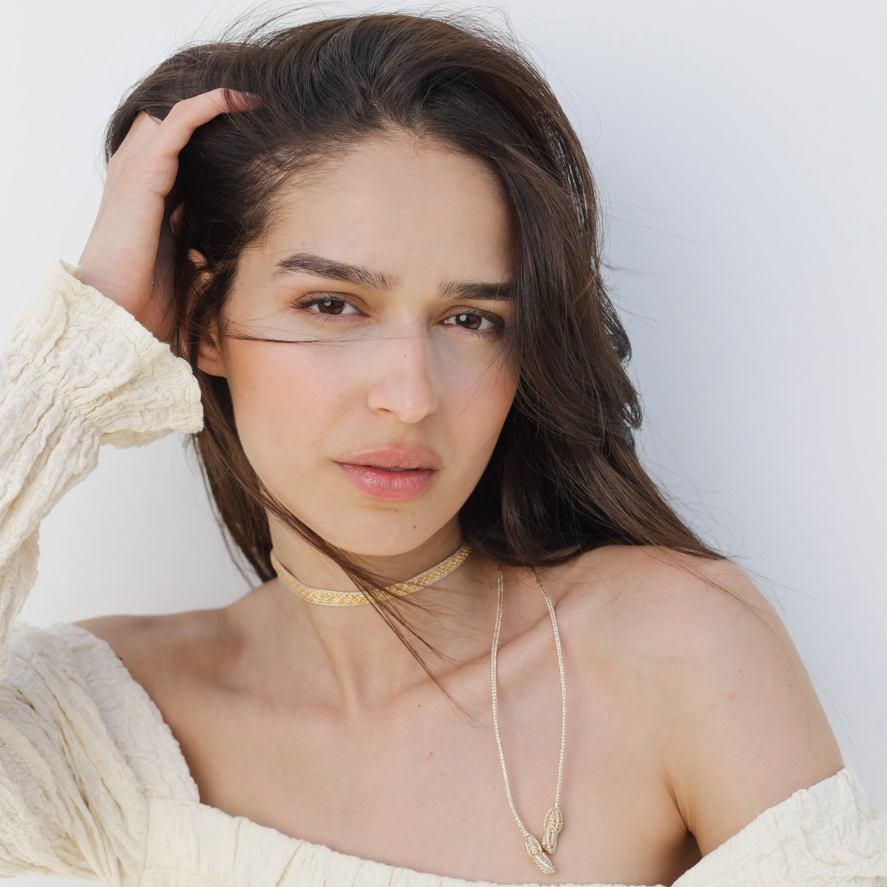 Izy n°2 Choker in Rose Gold Amber