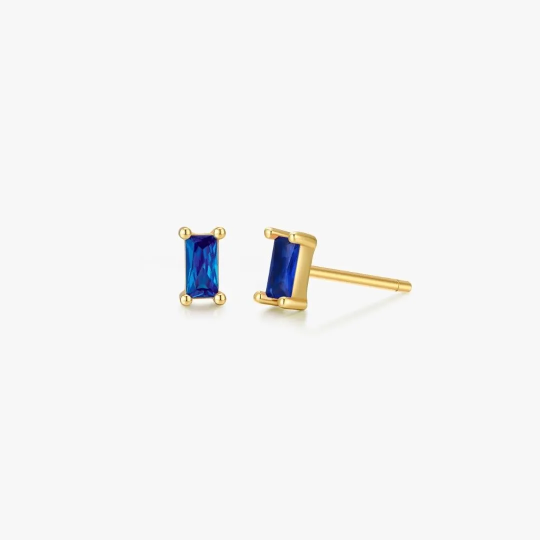 Rectangle Studs in Gold